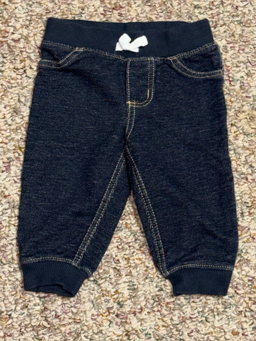 Carter's boys girls 9 month Dark Navy Knit Jogger Pants